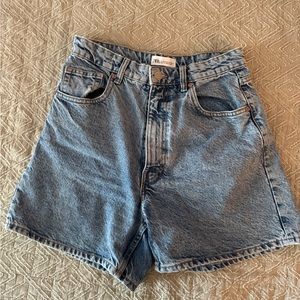 Zara high waisted denim shorts